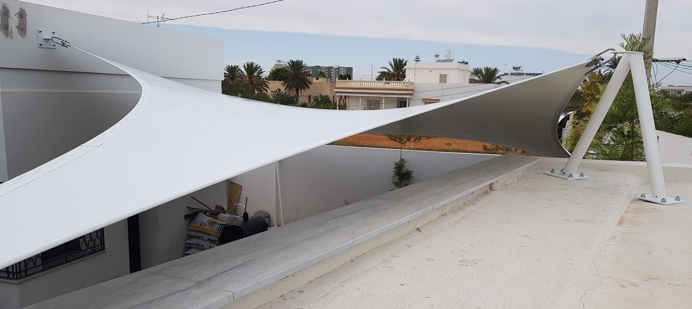 Abri textile pour villa privée